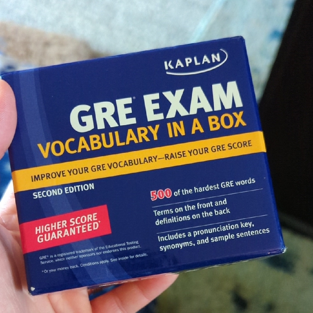 Kaplan GRE Exam Vocabulary Box - Navy and Yellow